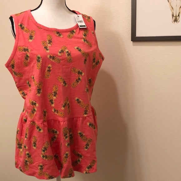 Lane Bryant Tops - NWT Lane Bryant• Pineapple Peplum Top
